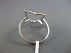 ESTATE LARGE .23CT DIAMOND 14KT WHITE GOLD 3D OPEN SHOOTING STARBURST LOVE RING