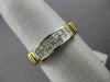 ESTATE .55CT DIAMOND 14K TWO TONE GOLD 2 ROW INVISIBLE PRINCESS ANNIVERSARY RING