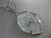 ANTIQUE LARGE WHITE QUARTZ 14KT WHITE GOLD 3D VICTORIAN FILIGREE PENDANT #19784
