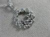 ESTATE .47CT DIAMOND 14KT WHITE GOLD 3D CIRCLE OF LIFE BEZEL HAPPY PENDANT