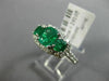 ESTATE WIDE 3.07CT DIAMOND AAA EMERALD & RUBY 14K WHITE GOLD 3D ANNIVERSARY RING