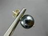 ESTATE 14KT YELLOW & BLACK GOLD 3D CLASSIC CIRCULAR STUD EARRINGS #25892
