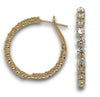 2.07CT DIAMOND 14K YELLOW GOLD 3D ROUND SHARED PRONG INSIDE OUT HANGING EARRINGS