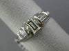ESTATE .71CT BAGUETTE DIAMOND 14KT WHITE GOLD 3D CLASSIC 3 STONE ENGAGEMENT RING