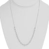 1.0CT DIAMOND 14KT WHITE GOLD 3D ROUND BY THE YARD SEMI ETERNITY TENNIS NECKLACE