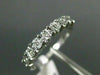 ESTATE .07CT DIAMOND 14K WHITE GOLD 3D CLASSIC 7 STONE ANNIVERSARY RING #21358