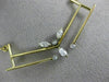 ANTIQUE .40CT DIAMOND 18K WHITE & YELLOW GOLD 3D V SHAPE FLOATING NECKLACE #3635