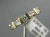 ESTATE .63CT ROUND & BAGUETTE DIAMOND 14K 2 TONE GOLD 3D ANNIVERSARY RING  #2121