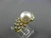 WIDE .58CT DIAMOND & SOUTH SEA PEARL 14KT YELLOW GOLD MULTI ROW BOW TIE FUN RING