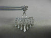 ESTATE LARGE .23CT DIAMOND 14KT WHITE GOLD BUTTERFLY CHANDELIER HANGING EARRINGS