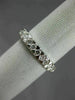 ESTATE .36CT DIAMOND 14KT WHITE GOLD 9 STONE SEMI BEZEL ANNIVERSARY RING #5456