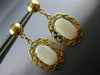 ANTIQUE AAA OPAL 14KT YELLOW GOLD 3D CLASSIC FILIGREE HANGING EARRINGS #22091