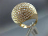 ESTATE EXTRA LARGE 4.16CT DIAMOND 18KT ROSE GOLD 3D PAVE CIRCULAR DOME FUN RING