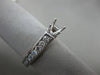 ESTATE .62CT DIAMOND 14KT WHITE GOLD 4 PRONG CHANNEL SEMI MOUNT ENGAGEMENT RING
