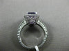 ESTATE 2.9CT DIAMOND & AAA AMETHYST 14K WHITE GOLD FILIGREE HALO ENGAGEMENT RING
