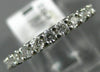 ESTATE 1.0CT DIAMOND 14KT WHITE GOLD 3D 2mm SHARE PRONG WEDDING ANNIVERSARY RING