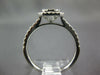 ESTATE .75CT DIAMOND 14KT WHITE GOLD ROUND CLUSTER SQUARE HALO OCTAGON FUN RING