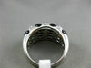 ESTATE WIDE 3.93CT DIAMOND & AAA ONYX 14KT WHITE GOLD 3D INFINITY BOW LOVE RING