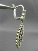 LARGE 1.52CT DIAMOND 18K 2 TONE GOLD MARQUISE SHAPE FILIGREE LEVER BACK EARRINGS
