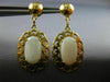 ANTIQUE AAA OPAL 14KT YELLOW GOLD 3D CLASSIC FILIGREE HANGING EARRINGS #22091