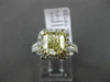 ESTATE LARGE 2.96CT GIA FANCY YELLOW DIAMOND 18K TWO TONE GOLD ENGAGEMENT RING