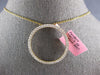 LARGE .84CT DIAMOND 14K YELLOW GOLD CLASSIC CIRCLE OF LIFE LOVE FLOATING PENDANT