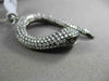 ESTATE LARGE 1.70CT DIAMOND & AAA RUBY 18KT WHITE GOLD 3D FLOATING SNAKE PENDANT