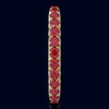 1.43CT AAA RUBY 14KT YELLOW GOLD 3D CLASSIC SHARED PRONG ETERNITY FUN LOVE RING
