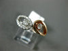 ESTATE .50CT ROUND DIAMOND 14KT WHITE & ROSE GOLD 3D CRISS CROSS LOVE FUN RING