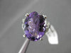 ESTATE LARGE 7.73CTW DIAMOND & AAA AMETHYST 14KT WHITE 3D FLORAL COCKTAIL RING