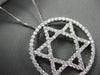ESTATE EXTRA LARGE 2.68CT DIAMOND 14KT WHITE GOLD STAR OF DAVID PENDANT #ELV15