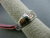 ESTATE WIDE 1.29CT DIAMOND 18KT WHITE & ROSE GOLD 3D WEDDING ANNIVERSARY RING