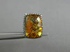 ESTATE LARGE 14.21CT DIAMOND & CITRINE 14KT BLACK GOLD 3D HALO FILIGREE EARRINGS