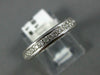 ANTIQUE .70CT DIAMOND 18KT WHITE GOLD 3D ETERNITY FILIGREE ANNIVERSARY RING 1167