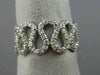 ESTATE WIDE .67CT DIAMOND 14KT WHITE GOLD 3D MULTI WAVE SEMI ETERNITY FUN RING