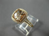 ESTATE LARGE 1.40CT DIAMOND & AAA MORGANITE 14KT ROSE GOLD HALO ENGAGEMENT RING