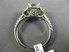 ESTATE 2.19CT DIAMOND & AAA YELLOW SAPPHIRE 14KT WHITE GOLD 3D ENGAGEMENT RING