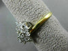 ESTATE LARGE .86CT DIAMOND 14KT WHITE & YELLOW GOLD CLUSTER COCKTAIL RING #19219