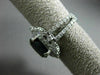 ESTATE LARGE 6.71CT DIAMOND & AAA SAPPHIRE 18KT WHITE GOLD 3D BALLERINA RING
