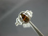 ESTATE 1.5CT WHITE & CHOCOLATE FANCY DIAMOND 14K WHITE GOLD OVAL ENGAGEMENT RING