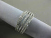 ESTATE WIDE 1.14CT DIAMOND 18KT WHITE GOLD 3D MULTI ROW SEMI ETERNITY LOVE RING