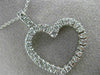ESTATE .73CT DIAMOND 14KT WHITE GOLD CLASSIC OPEN HEART FLOATING PENDANT #18392