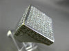 EXTRA LARGE 6.50CT ROUND & PRINCESS DIAMOND 18K WHITE GOLD SQUARE INVISIBLE RING