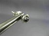 ESTATE .98CT WHITE & BLACK DIAMOND 18KT WHITE GOLD 3D HALO ROUND STUD EARRINGS