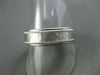 ESTATE WIDE 14KT WHITE GOLD HAMMER MATT & SHINY LOOK MENS WEDDING RING  #17951
