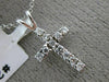 ESTATE .25CT DIAMOND 14KT WHITE GOLD 3D CLASSIC FLOATING CROSS PENDANT #25927