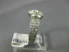 ESTATE 1.25CT ROUND DIAMOND 14K WHITE GOLD 3D CLASSIC FLOWER MULTI ROW LOVE RING