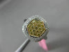 ESTATE WIDE .85CT DIAMOND 18KT WHITE & YELLOW GOLD SQUARE HEXAGON CLUSTER RING
