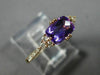 ESTATE 1.04CT DIAMOND & AAA AMETHYST 14KT ROSE GOLD 3D CLUSTER RECTANGULAR RING