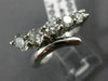 ESTATE LARGE 1.10CT DIAMOND 14KT WHITE GOLD 3D GRADUATING ANNIVERSARY RING 17790